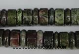 CBG80 15.5 inches 5*14mm & 7*14mm rondelle bronze green gemstone beads