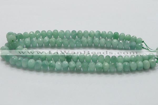 CBJ03 15.5 inches 8*12mm faceted rondelle jade beads wholesale