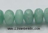 CBJ04 15.5 inches 10*16mm faceted rondelle jade beads wholesale