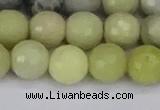 CBJ212 15.5 inches 8mm faceted round Australia butter jade beads