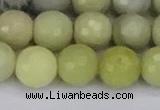 CBJ214 15.5 inches 12mm faceted round Australia butter jade beads