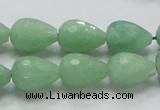 CBJ22 15.5 inches 12*16mm faceted teardrop jade beads wholesale