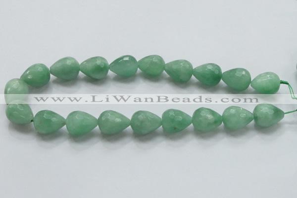 CBJ24 15.5 inches 16*20mm faceted teardrop jade beads wholesale