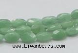 CBJ27 15.5 inches 6*10mm faceted oval jade beads wholesale