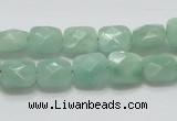 CBJ32 15.5 inches 10*10mm faceted square jade beads wholesale