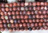 CBJ390 15.5 inches 6mm round brecciated jasper beads wholesale