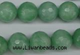 CBJ47 15.5 inches 14mm faceted round jade beads wholesale