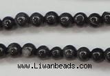 CBJ501 15.5 inches 4mm round black jade beads wholesale