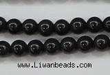 CBJ552 15.5 inches 6mm round Russian black jade beads wholesale