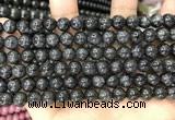 CBJ558 15.5 inches 6mm round black jade beads wholesale