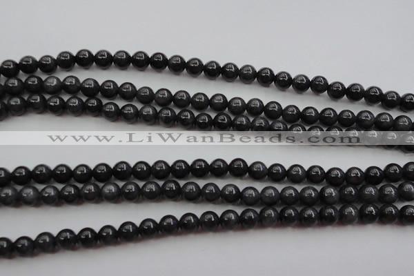 CBJ656 15.5 inches 6mm round black jade beads wholesale