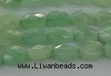 CBJ67 15.5 inches 6*8mm faceted oval jade gemstone beads