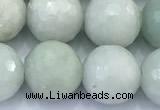 CBJ683 15 inches 10mm faceted round jade gemstone beads