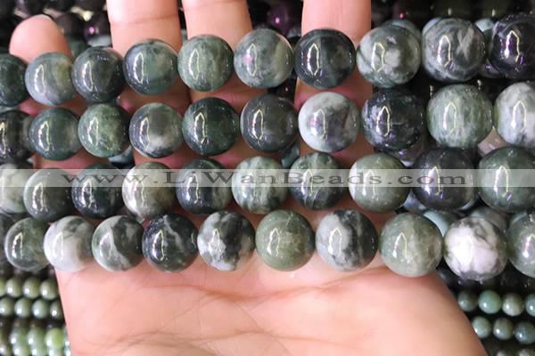 CBJ709 15.5 inches 12mm round green jade beads wholesale