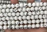 CBJ747 15.5 inches 8mm round dalmatian jade gemstone beads wholesale