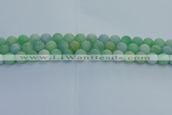 CBJ83 15.5 inches 10mm round matte jade gemstone beads wholesale