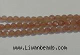 CBQ07 15.5 inches 4mm faceted round strawberry quartz beads