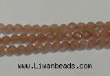 CBQ08 15.5 inches 6mm faceted round strawberry quartz beads