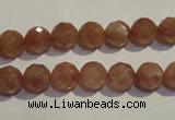 CBQ09 15.5 inches 8mm faceted round strawberry quartz beads