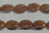 CBQ20 15.5 inches 10*14mm oval strawberry quartz beads wholesale