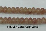 CBQ220 15.5 inches 5*8mm rondelle strawberry quartz beads