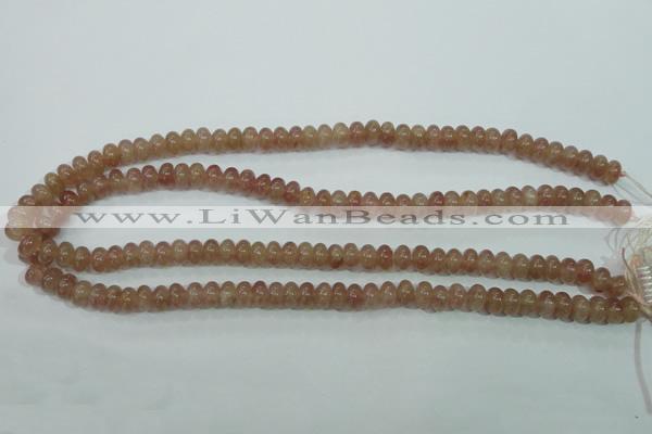 CBQ220 15.5 inches 5*8mm rondelle strawberry quartz beads