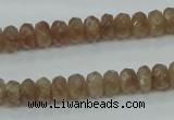 CBQ223 15.5 inches 5*8mm faceted rondelle strawberry quartz beads