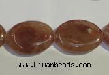 CBQ24 15.5 inches 18*25mm oval strawberry quartz beads wholesale