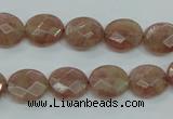 CBQ251 15.5 inches 10*12mm faceted oval strawberry quartz beads