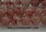 CBQ302 15.5 inches 8mm round natural strawberry quartz beads