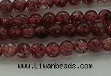 CBQ310 15.5 inches 4mm round natural strawberry quartz beads