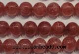 CBQ353 15.5 inches 10mm round natural strawberry quartz beads