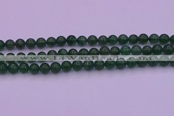 CBQ424 15.5 inches 9mm round green strawberry quartz beads