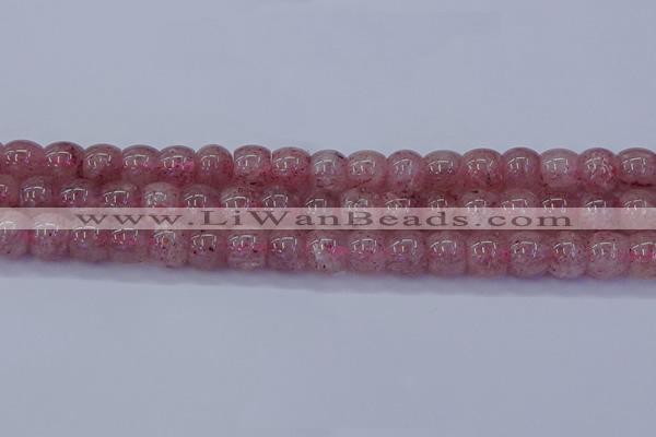 CBQ440 15.5 inches 8*11mm drum lavender strawberry quartz beads