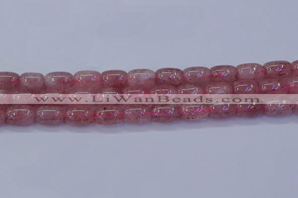 CBQ448 15.5 inches 12*16mm drum strawberry quartz beads