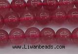 CBQ487 15.5 inches 8mm round strawberry quartz beads wholesale