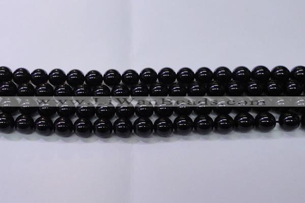 CBQ503 15.5 inches 10mm round natural black quartz beads