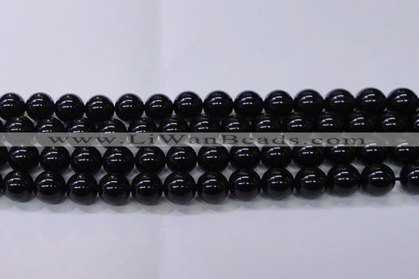 CBQ505 15.5 inches 14mm round natural black quartz beads