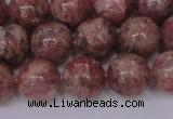 CBQ604 15.5 inches 12mm round natural strawberry quartz beads