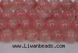 CBQ611 15.5 inches 6mm round natural strawberry quartz beads