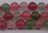 CBQ656 15.5 inches 6mm round mixed strawberry quartz beads