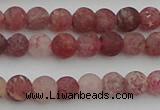 CBQ660 15.5 inches 6mm round matte strawberry quartz beads