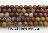 CBQ743 15.5 inches 12mm round red moss agate gemstone beads wholesale