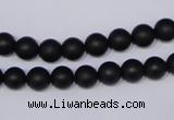 CBS02 15.5 inches 6mm round black stone beads wholesale