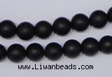 CBS03 15.5 inches 8mm round black stone beads wholesale