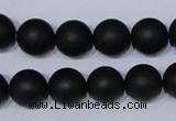 CBS05 15.5 inches 12mm round black stone beads wholesale