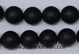 CBS06 15.5 inches 14mm round black stone beads wholesale