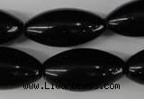 CBS204 15.5 inches 15*30mm rice blackstone beads wholesale