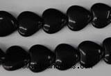 CBS231 15.5 inches 12*12mm heart blackstone beads wholesale