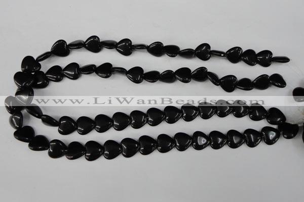 CBS231 15.5 inches 12*12mm heart blackstone beads wholesale